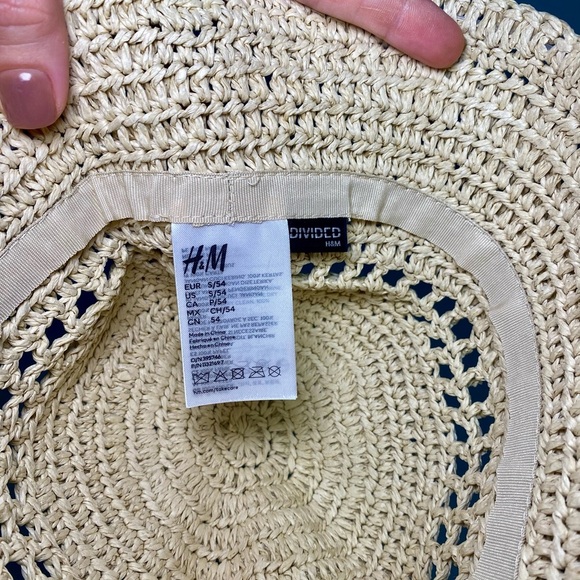 H&M Straw Crochet Bucket Hat- S/54- NWT - Picture 6 of 7